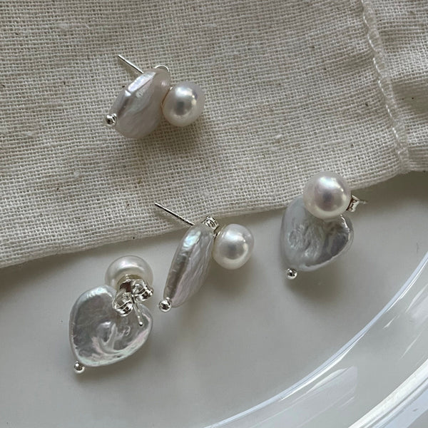 Sweetheart Baroque Pearl Earrings