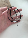 Mini Cross Pearl Necklace