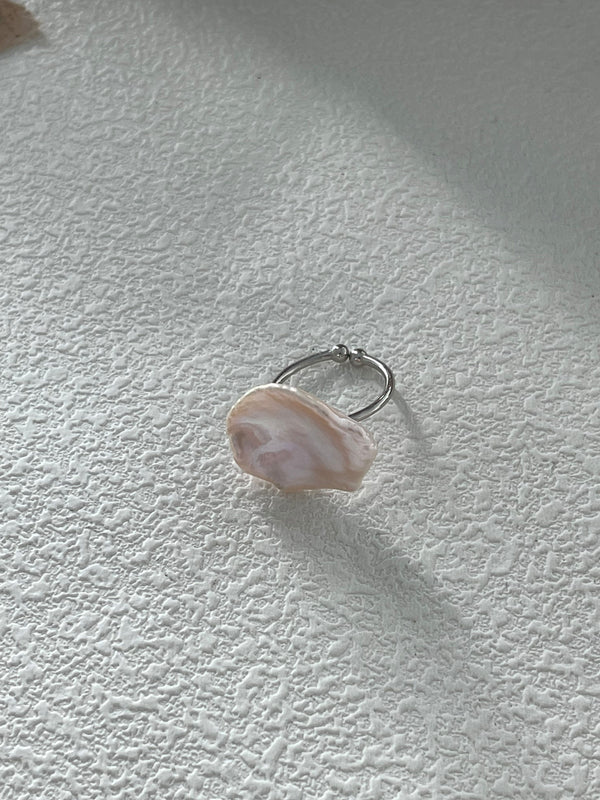 Rose Petal Baroque Pearl Ring