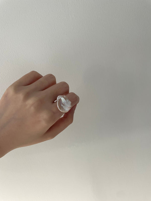 Rose Petal Baroque Pearl Ring