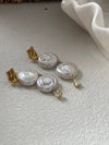 Original Disk Baroque Pearl Earrings