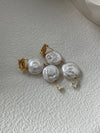 Original Disk Baroque Pearl Earrings