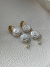 Original Disk Baroque Pearl Earrings