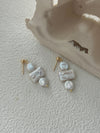 Original Division Sign Baroque Pearl Earrings