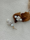 Original Division Sign Baroque Pearl Earrings