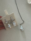 Elegant Butterfly Baroque Pearl Earrings