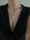Baroque Cross Pendant Necklace