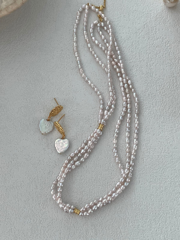 Vintage Heart Baroque Pearl Earrings