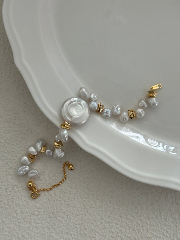 Rippling Keshi Pearl Bracelet