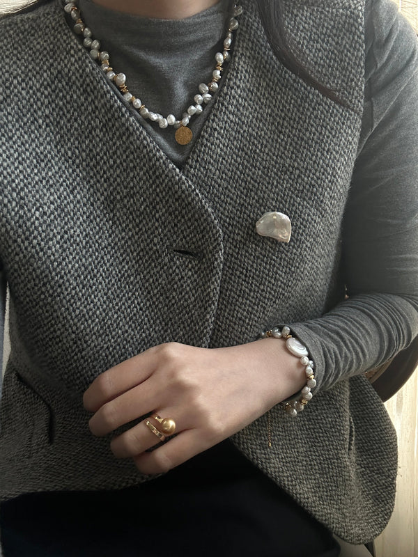 Rippling Keshi Pearl Bracelet