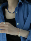 Vintage Lapis Lazuli Pearl Necklace