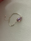Colorful Baroque Small Silver Pearl Bracelet