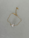 Small Heart Baroque Pearl Chain Bracelet