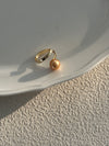 Hand-set Double Sliver Plated 18K Gold Bead Pearl Ring