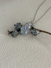 Colorful Blue Grey Baroque Sliver925 Necklace