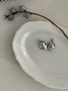 Akoya Colorful Grey Baroque Double Pearl Earrings