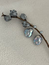 Akoya Colorful Grey Baroque Double Pearl Earrings