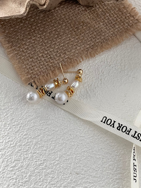 French 14K Gold Filled Freshwater Pearl Earings