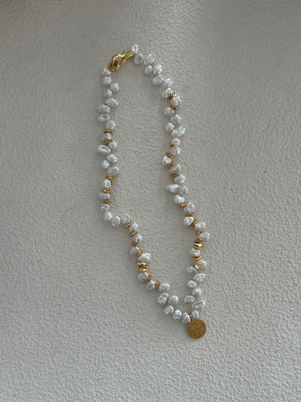 Gold Medal Keshi French Court Style Baroque Pearl necklace