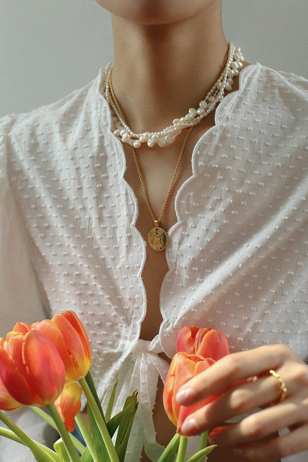 Layered Baroque Pearl Necklace