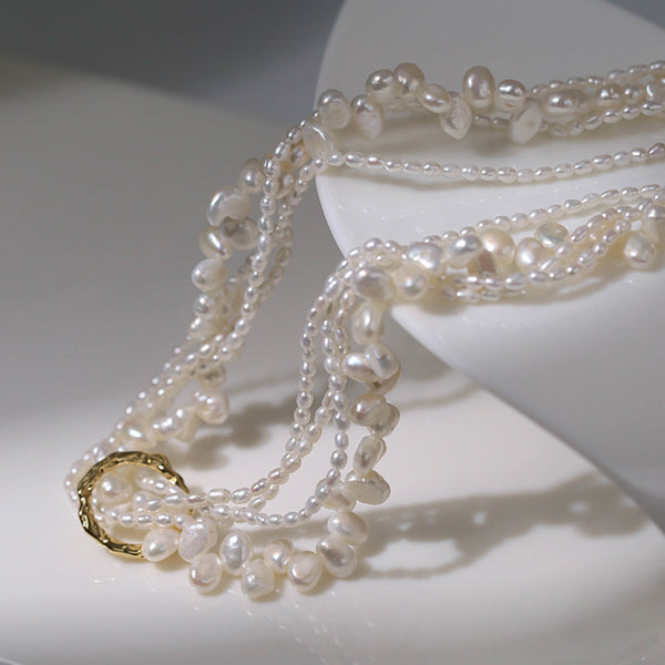 Layered Baroque Pearl Necklace