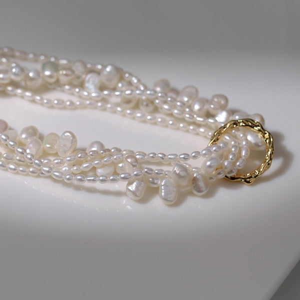 Layered Baroque Pearl Necklace
