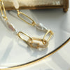 Fashion Baroque Pearl Punk Chain Clavicle Necklace