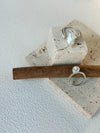 Colorful Baroque Keshi Silver-Gold Plated 18K Ring