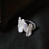 Natural Baroque Freshwater Shaped Pearl Adjustable Ring