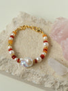 Hand Woven Natural Stone Baroque Pearl Bracelet