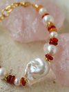 Hand Woven Natural Stone Baroque Pearl Bracelet