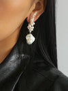 Hand Woven Bridal Baroque Wrap Pearl Earrings