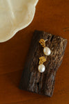Silver Plated 18K Oval Tassel Pearl arrings