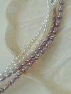 Baroque Purple Pink White Pearl Necklace