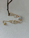 Geometric circle heart connected Baroque bracelet