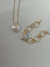 Geometric circle heart connected Baroque bracelet