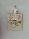 Geometric circle heart connected Baroque bracelet