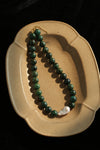 Hand-made Dark green African Turquoise Baroque Pearl Necklace