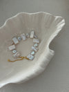 Geometric Square Disc Baroque Pearl Bracelet