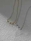 Exquisite Mini Diamond-Studded Freshwater Pearl Necklace