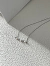 Exquisite Mini Diamond-Studded Freshwater Pearl Necklace