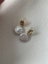 Italian style Roman Holiday disc baroque earrings