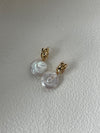 Italian style Roman Holiday disc baroque earrings