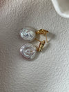 Italian style Roman Holiday disc baroque earrings