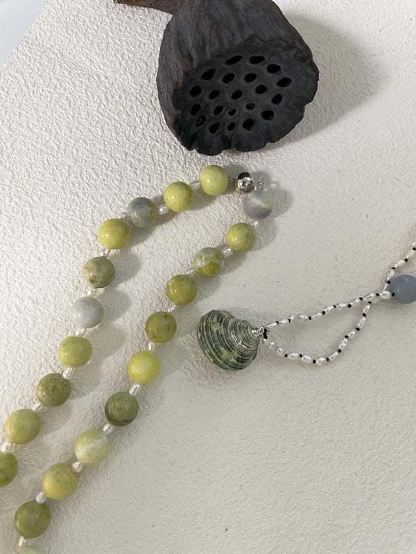 Summer Lemonstone Natural Pearl Necklace