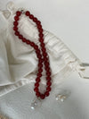 Hand-made Red Agate Baroque Necklace