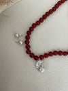 Hand-made Red Agate Baroque Necklace