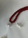 Hand-made Red Agate Baroque Necklace