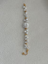 Disc Baroque Keshi Pearl 18K Gold Plated Bracelet