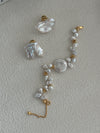 Disc Baroque Keshi Pearl 18K Gold Plated Bracelet